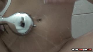 Handsome gf gets recorded while taking a douche