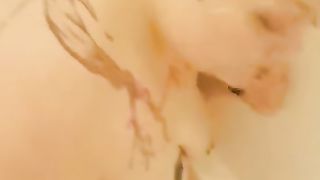 Pallid Tatted and Pierced Yam-Sized PLUMPER Takes Douche