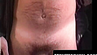 Horny lil' lad jacks his hard dildo rigid