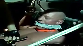 Jock trussed with humungous wire in outdoor DOMINATION & SUBMISSION gig