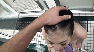 Nubile opens up nice gams - flick 26