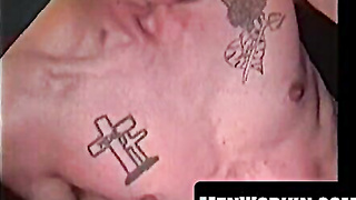 Ultra-kinky lad Tim faps his gherkin wild when solo