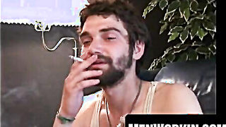 Abnormal beef whistle dribbles jizm after sweat-soaked onanism