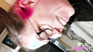 Doggy-style Fashion In The Kitchen Makes Him Jizz