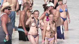 Bra-less Twins In The Water - The Twins