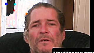 Killer silver fox strokes his fuckpole and globs spunk