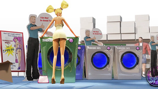 3DGSPOT - 2 Big-chested Lezzies Attempt Dual Faux-cock In A Public Shop! UNCENSORED HOOK-UP!