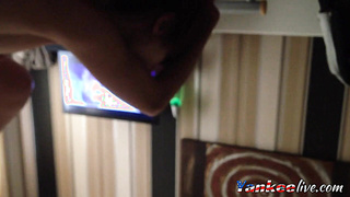 Lean GIRLFRIEND plays and tears up plump BEAU