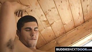 BuddiesNextDoor.com - Muscular jock Christian Wilde gasps on a massive rock-rigid spunk-pump in a warmed sesh