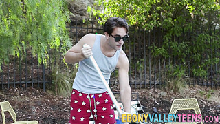 Nimble black teen jizzy met