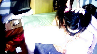 Gimp woman pukes in hard-core deep-throat facefuck