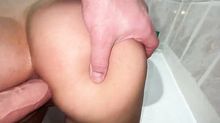 Step Mom Had Buttfuck Hookup With Her In The Douche