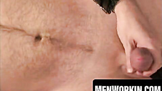 Homosexual metalhead makes large bone spew out with spunk