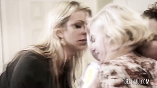 Insane Boy Gets to Pulverize Some Supah Steamy Towheaded Nymphs