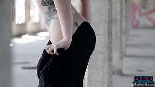 Bootylicious German COUGAR Marisa Ehret solo erotic striptease flick