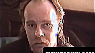 Super-naughty older dude strokes solo in a cheap hotel bedroom