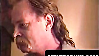 Super-naughty older dude strokes solo in a cheap hotel bedroom