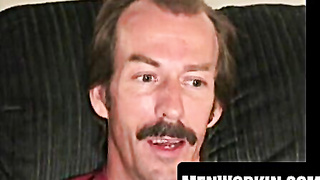 Mustache fellow tugs fuck-stick before unloading ginormous jism