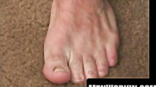 Mustache fellow tugs fuck-stick before unloading ginormous jism