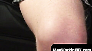 MenWorkinXXX.com - Inked slender amateur wanks solo and blasts jizm on plate