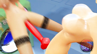 3DGSPOT - 2 Lezzies Pound Together With Dual Sided Fuck stick! UNCENSORED ROMP!