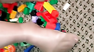 Killer nylon soles ambling on legos