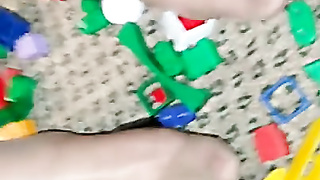 Killer nylon soles ambling on legos