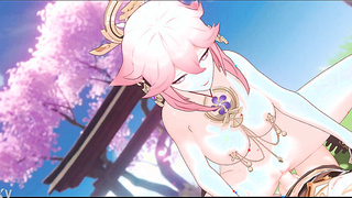 Yae Miko (Genshin Influence) Anime porn Hard-core
