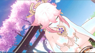 Yae Miko (Genshin Influence) Anime porn Hard-core