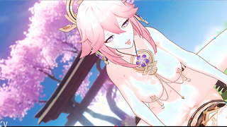 Yae Miko (Genshin Influence) Anime porn Hard-core