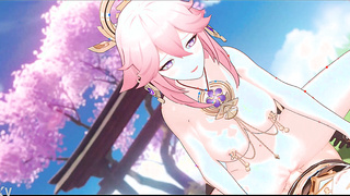 Yae Miko (Genshin Influence) Anime porn Hard-core