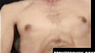 Naughty senior guy is dying to masturbate his faux wood