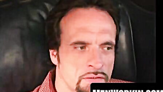 Elderly man jacks unshaved fat salami alone with passion