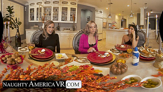 Rory Knox Surprises Her Buddies, Jazmin Luv & Penelope Forest, When She Invites Her Fuckboy To Take Care Of Her And Her Femmes A For Friendsgiving Handle