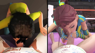 3DGSPOT Super hot Chicks Inhale A Gigantic Hard-on In SPLIT SCREEN COMP! 3 DIMENSIONAL TOON PORNO! - Juliana Grandi