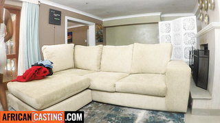 Real Huge-titted Ebony Teenie Hottie STUFFED At Raunchy Multiracial Audition