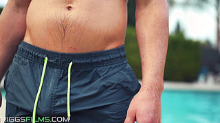 FIT KITTY PULVERIZED BY THE POOL