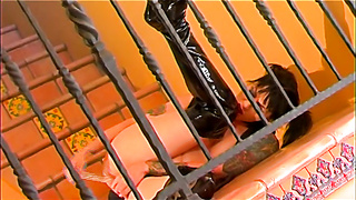 Sadistic Rocker Humping Her Butt With A Yam-sized Plaything!