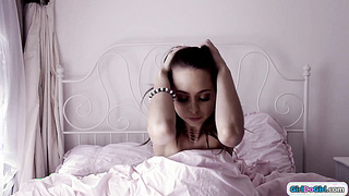 Brown-haired time traveled and is labia tongued by young step-mom