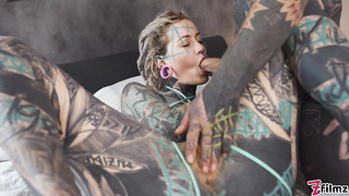 Tat Chick Anuskatzz Get Boinked Testicles Deep In Her Culo