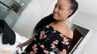 Virginal Ebony Teenage Amateur Didnt Hope A Gonzo Audition!