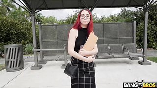 BANGBROS - Wonderful Tutor Leo Honey Wants Fast Cash So She Gets In The Bus And Gets Her Coochie Screwed By Jax Slayher