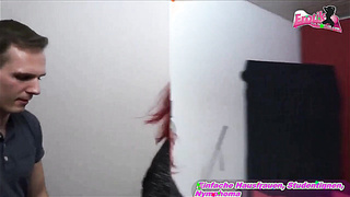 Glasses Popshot After Hump For Ginger-haired Cougar