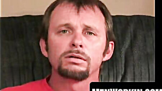 Mature amateur wanks until his pouch are downright jerked