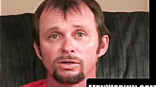 Mature amateur wanks until his pouch are downright jerked