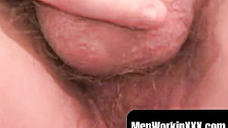 MenWorkinXXX.com - Tatted stallion drains off his penis in sultry and powerful solo action