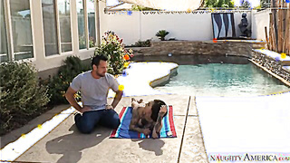 Harlow Harrison Pulverizing In The Pool Table With Her Undergarments - Johnny Castle