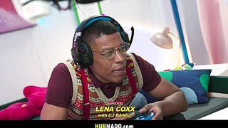 French Honey Lena Coxx Busts On BOYFRIEND's Flick Game Obsession