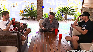 Audrey Bitoni Pounding In The Floor With Her Innie Puss