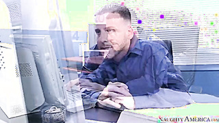 COUGAR Tucker Stevens Romping In The Office With Her Blue Eyes - Juliana Grandi